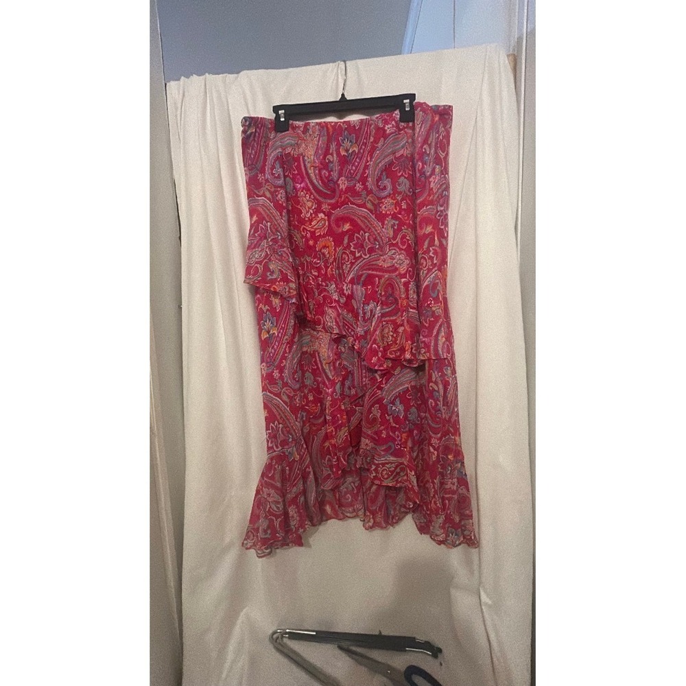 Lauren Ralph Lauren Pink Paisley Skirt